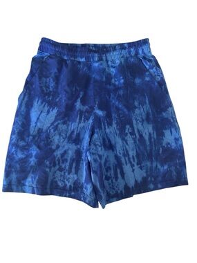 Lululemon Mens Blue Tie-Dye Elastic Waist Shorts